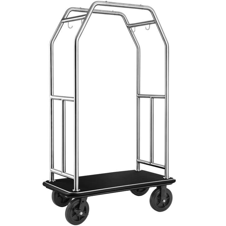 Bagagetrolley | TRAVELLER | RVS | Zwart | Wielen (Geremd) |, Articles professionnels, Horeca | Équipement de cuisine, Envoi