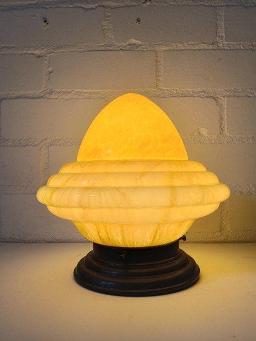 Lamp (2) - Metaal, Glas - Art Deco Style, Antiquités & Art, Antiquités | Éclairage