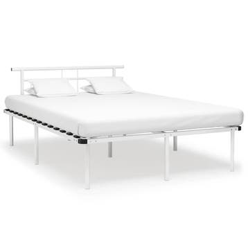 vidaXL Bedframe metaal wit 140x200 cm, Verzenden, Nieuw