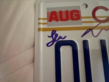 Back to the Future - Replica License plate - Signed by 4 -, Nieuw
