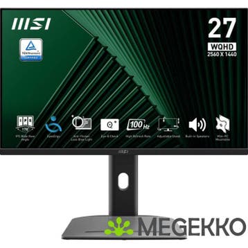 MSI Pro MP275QPG 27  Quad HD 100Hz IPS monitor, Verzenden, Nieuw