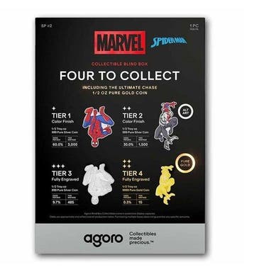 Niue. 2026 – Spider-Man – Blind Box – 1/2 oz Silver or Gold