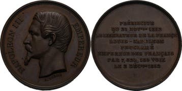 Brons medaille Frankreich Napoleon Iii 1852-1870, Verzenden, België