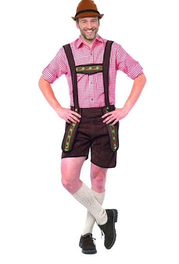 Lederhose Kort Donkerbruin, Verzenden, Nieuw