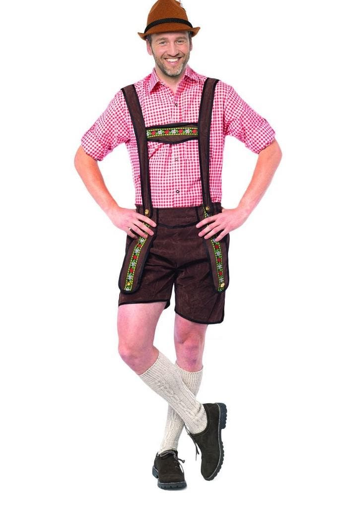 Lederhose Kort Donkerbruin, Kinderen en Baby's, Carnavalskleding en Verkleedspullen, Nieuw, Verzenden