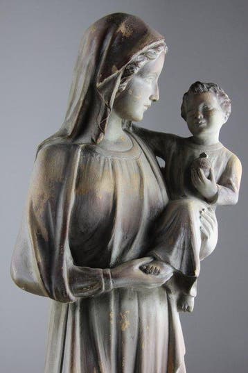 G. Marton - Beeld, 59 cm - Madonna and Child - 59 cm - Gips