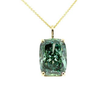 Halsketting - 14 karaat Geel goud - 10.55ct. tw. Groen, Nieuw