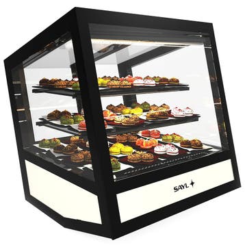 Koelvitrine | QBO | Zwart | +4°C/+8°C | Geforceerd | 1/2/3, Verzenden