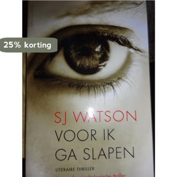 Voor ik ga slapen - special Primera/Kruidvat 9789026355899, Verzenden, Gelezen, SJ Watson