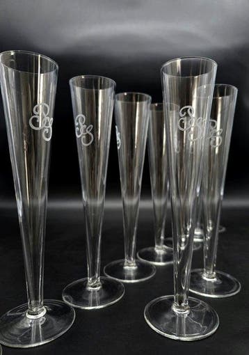 Service à boisson (10) - trompette et flûte - Cristal