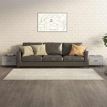 vidaXL Salontafels 2 st met metalen poten 50x50x40 cm grijs, Verzenden, Nieuw