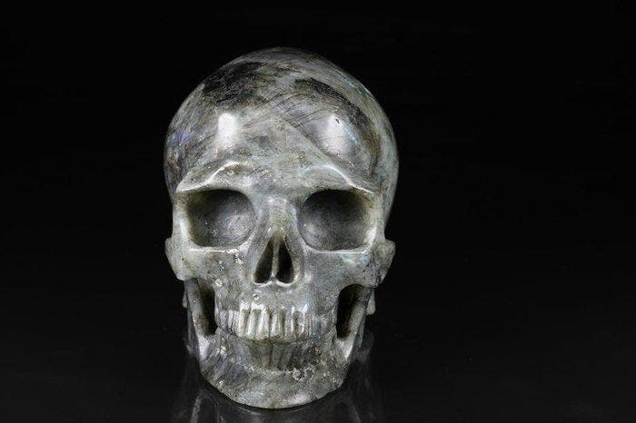 Labradorietschedel Gesneden schedel - Labradorite - 9,7 cm -, Antiquités & Art, Curiosités & Brocante