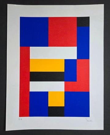 Siep Van Den Berg (1913-1998) - Geometrische compositie, Antiek en Kunst