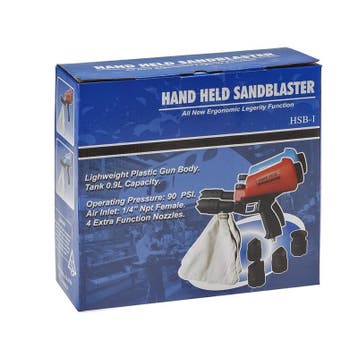 Zandstralen met handstraler met opvangzak - Mini zandstraler, Doe-het-zelf en Bouw, Ophalen of Verzenden, Nieuw
