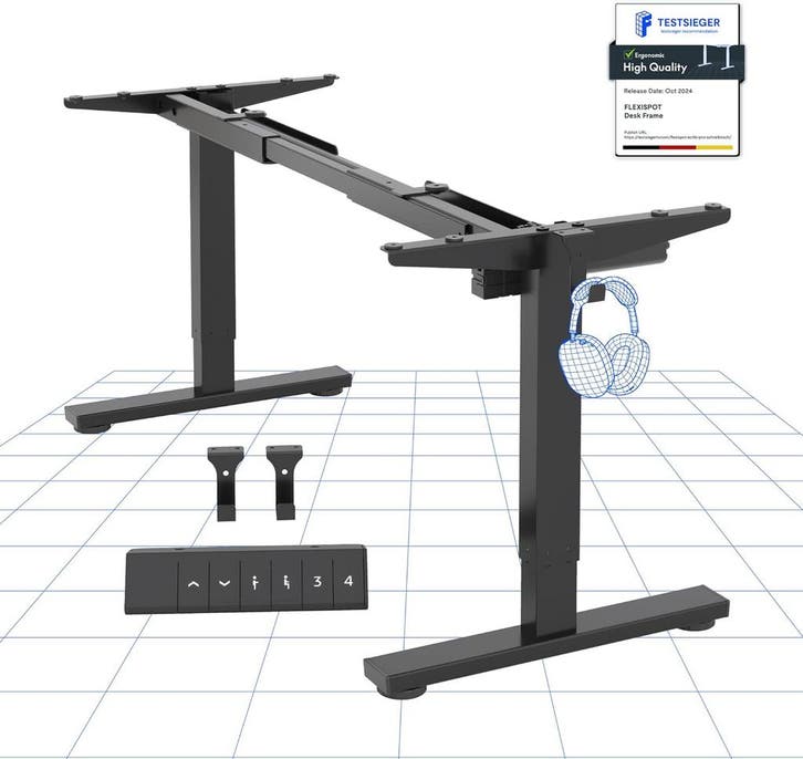 Zit sta bureau - Elektrisch - Verstelbaar - Bureauframe - Zw, Diversen, Bureau-accessoires, Nieuw, Verzenden