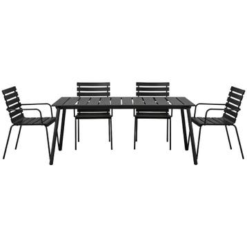 Serax X Maarten Baas Tuinset Groot Black Aligned -, Tuin en Terras, Verzenden, Zo goed als nieuw, Aluminium, Tuinset