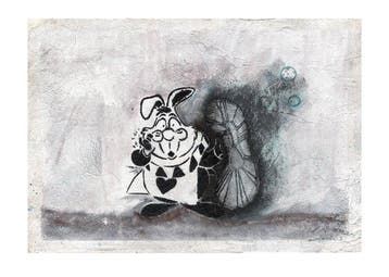 Meb Dessin - Het Witte Konijn geïnspireerd door Banksy’s