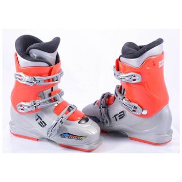 36,5 37 38 38,5 kinder skischoenen SALOMON T3, GREY/red, Verzenden, Gebruikt, Salomon