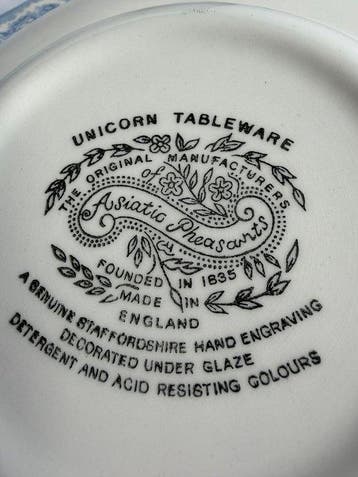 Unicorn Tableware Staffordshire Asiatic Peasants - Bord (6)