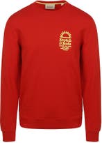 Scotch and Soda Sweater Print Rood maat Maat 52/54 (L) Heren, Verzenden