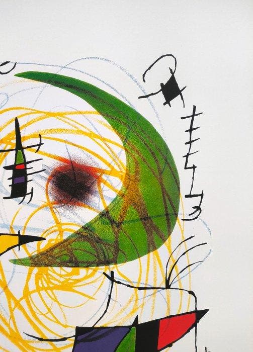 Joan Miró (1893-1983) (after) - La Lune Verte, 1972, Antiquités & Art, Curiosités & Brocante
