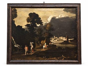 Italian School (XVIII) - Landscape of the Roman countryside