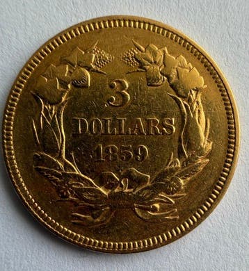 Verenigde Staten. 3 Dollars 1859