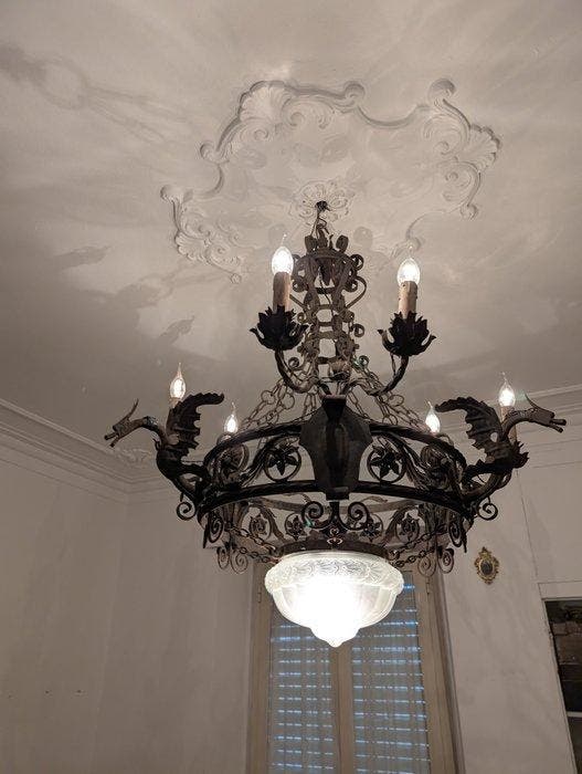 Lustre - Fer - Gigantesque, Antiquités & Art, Antiquités | Autres Antiquités