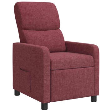 vidaXL Recliner Wijnrood Stof, Verzenden