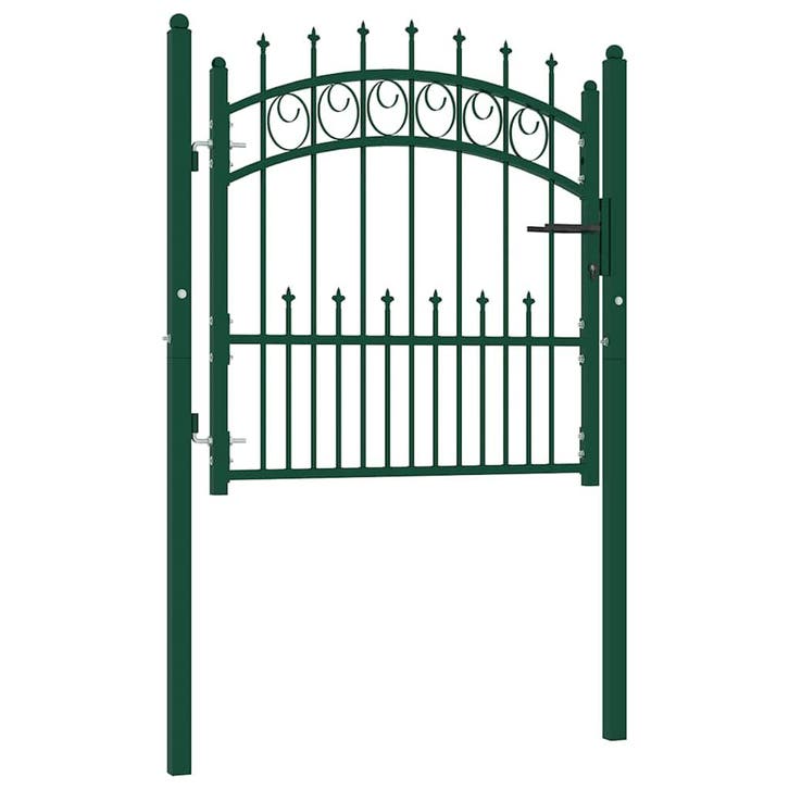 vidaXL Hekpoort EMMEN met stalen pinnen 104x97 cm groen, Tuin en Terras, Tuinpoorten, Nieuw, Verzenden