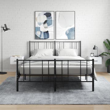 vidaXL Nachtkastjes 2 st wandgemonteerd 35x35x20 cm wit, Huis en Inrichting, Verzenden, Nieuw