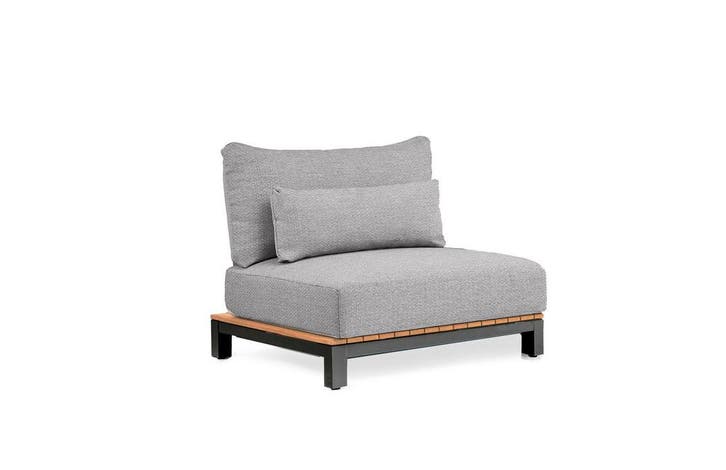 Suns Evora eenzitter antraciet frame/teak met light, Jardin & Terrasse, Ensembles de jardin