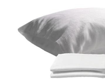 Kussenslopen set - molton (2 stuks) - Envelop sluiting, Nieuw, Wit