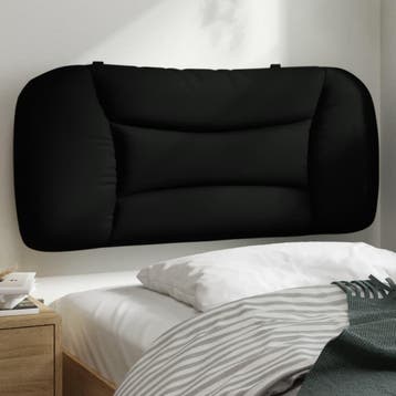 vidaXL Hoofdbordkussen Hvar 90 cm stof zwart, Verzenden