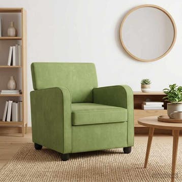 vidaXL Fauteuil Lichtgroen fluweel, Maison & Meubles, Verzenden