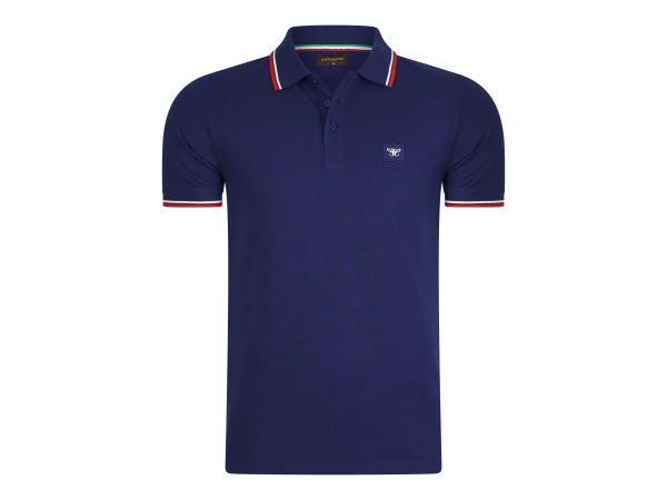 Veiling - Cappuccino Italia Polo Applique Pique - Navy - L, Kleding | Heren, T-shirts