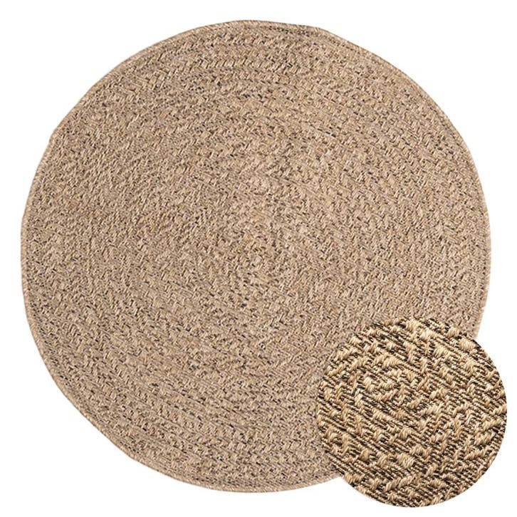 vidaXL Vloerkleed ZIZUR binnen en buiten 90 cm jute look, Huis en Inrichting, Stoffering | Tapijten en Vloerkleden, Nieuw, Verzenden