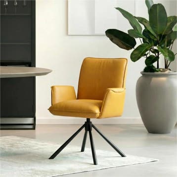 Set van 10 Leren draaibare eetkamerstoelen Elite - Toledo, Ophalen of Verzenden