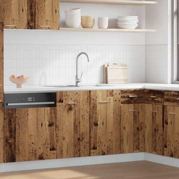 vidaXL Wastafelonderkast Lyon 80x46x81,5 cm bewerkt hout oud, Huis en Inrichting, Verzenden, Nieuw