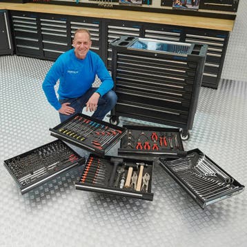 Datona Gereedschapswagen XL + Mach V - Datona - Zwart, Ophalen of Verzenden