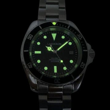 Landeron Sub Automatic Water Resist 20 ATM - Heren - 2020+, Handtassen en Accessoires, Nieuw
