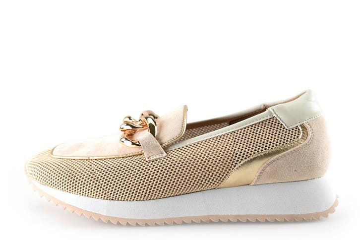 Crinkles Instappers in maat 38 Beige, Kleding | Dames, Schoenen, Beige, Zo goed als nieuw, Instappers, Verzenden