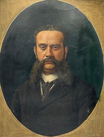 Italiaanse school (XIX) - Ritratto uomo con barba folta