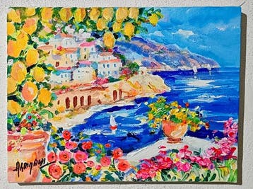 Alfredo Grimaldi (1950) - Profumo di Limoni in Costiera, Antiek en Kunst