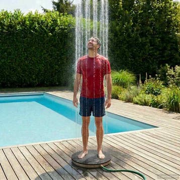 vidaXL Tuin Vloershower WPC en roestvrij staal 201 Antraciet, Verzenden