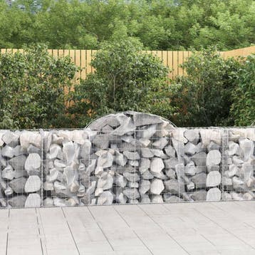 vidaXL Schanskorven 50 st gewelfd 200x50x80/100 cm ijzer, Verzenden