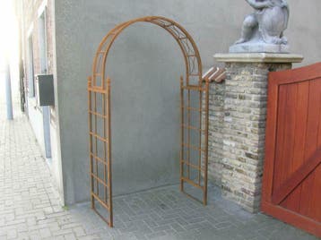 Decoratieve rozenboog in smeedijzer, Nieuw, IJzer, Sierhekwerk