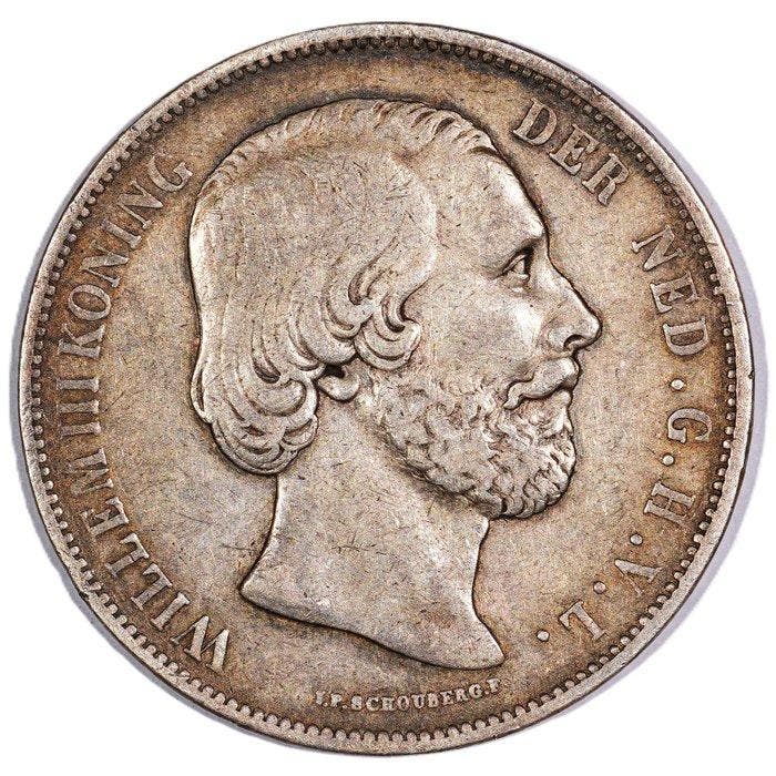 Nederland. Willem III. 2 1/2 Gulden 1872 - Sch. 598 (Zonder, Postzegels en Munten, Munten | Nederland