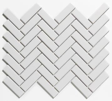 Wand Mozaïek Tegels Factory Keramiek Visgraat Wit - Matje.., Nieuw, Ophalen of Verzenden, 20 tot 40 cm, 10 m² of meer