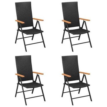 Lot 4 chaises jardin rotin - Seconde chance - Eco-respons..., Verzenden